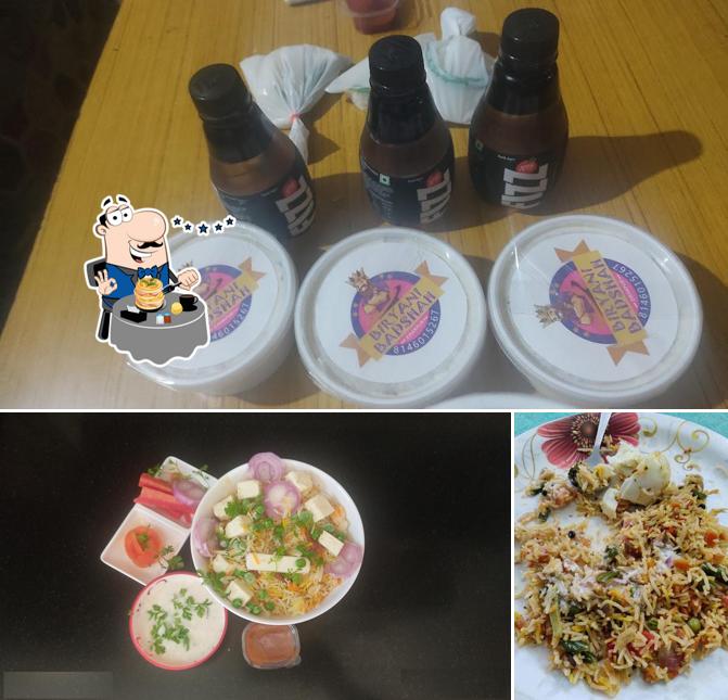 Take a look at the image displaying food and beer at Biryani Badshah