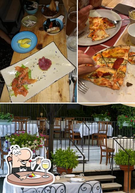 La cibo e interni del ristorante