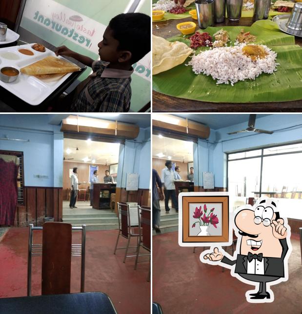 The interior of Aarya Veg Restaurant
