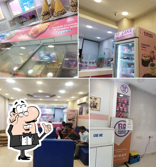 The interior of Baskin Robbins