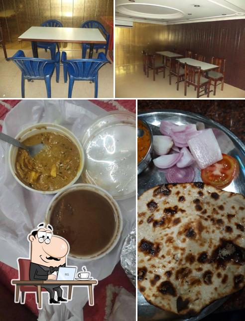 Among different things one can find interior and food at Bahlz Rishi vegetarian Dabha