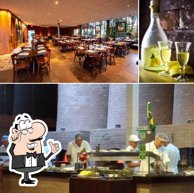 Esta é a imagem mostrando interior e bebida a Pizzaria Quinta da Oliva