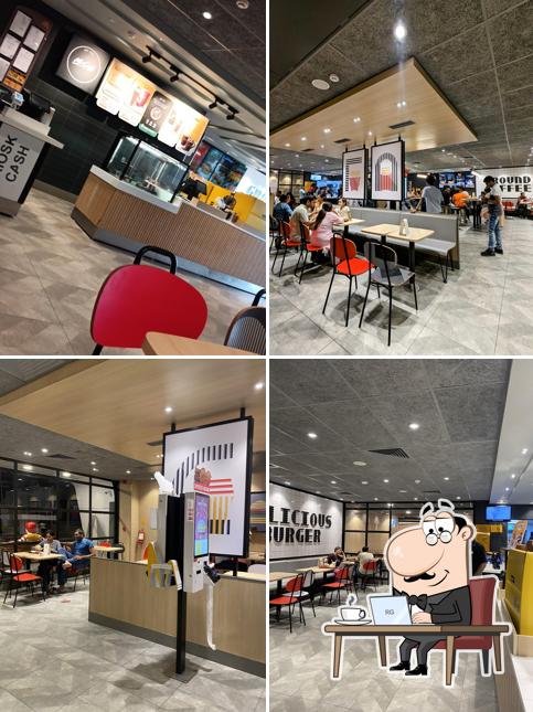 Take a seat at one of the tables at McDonald's