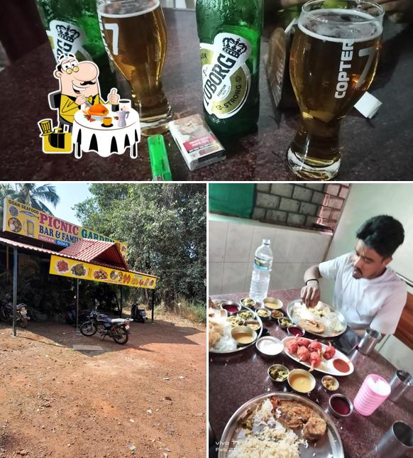 Take a look at the photo depicting food and exterior at Hotel Picnic Garden