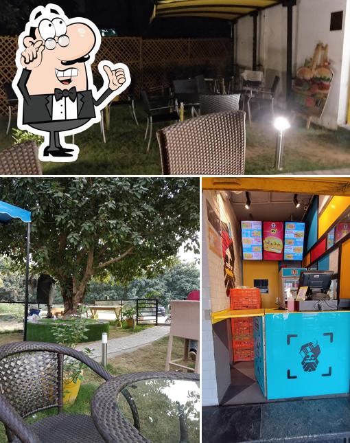 The interior of Burger Singh