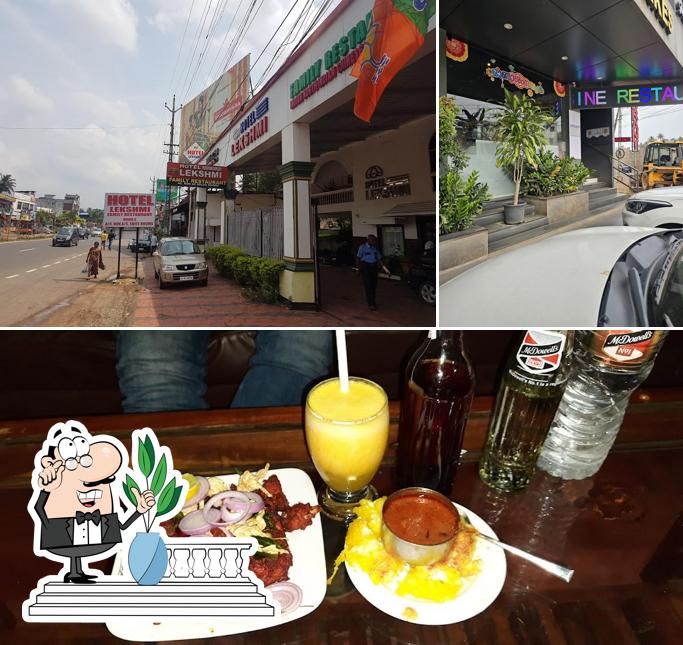 Take a look at the photo depicting exterior and beverage at Hotel Lakshmi Family Restaurant (BAR Attached)