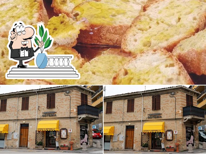 Questa è la foto che raffigura la esterno e cibo di Osteria il Mattarello