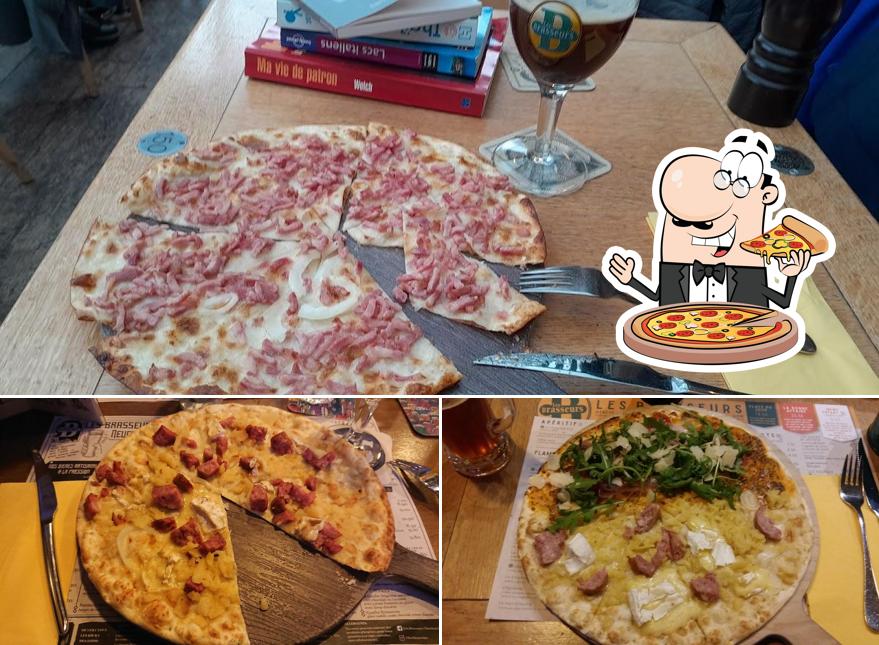 Prova una pizza a Les Brasseurs