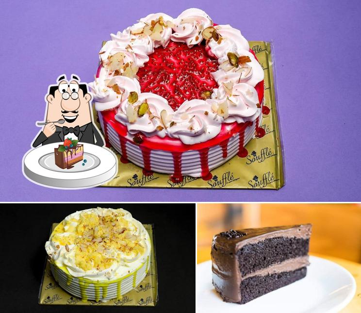 Chocolate cake at Souffle