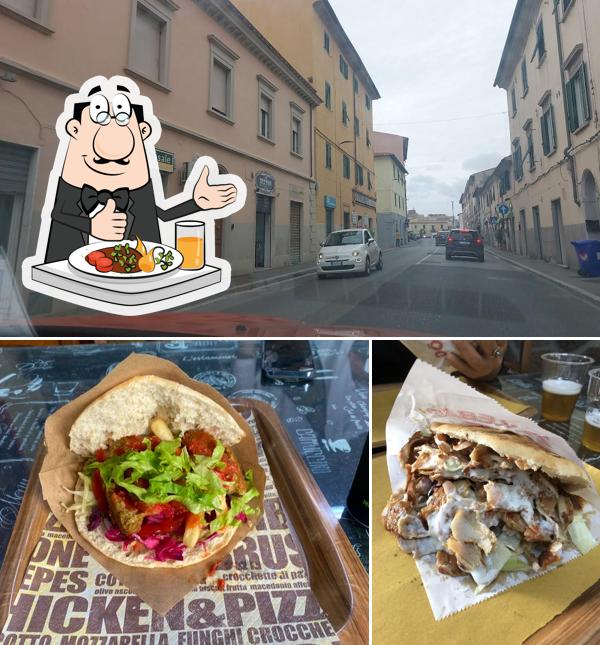 La cibo e esterno del ristorante