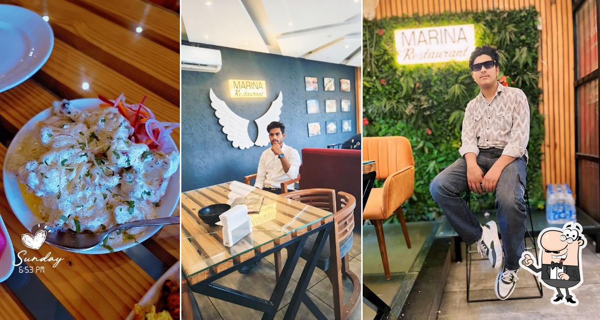 The interior of Marina Family Restaurent