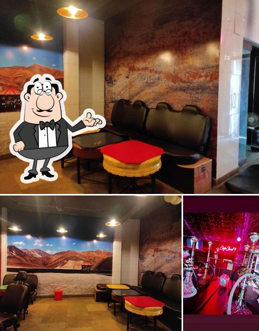 The picture of interior and exterior at Cafe cloud 9