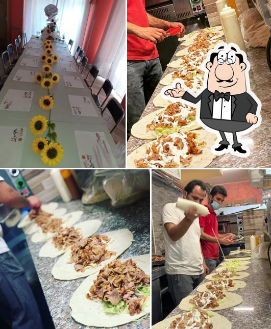 Siediti a un tavolo di Burger kebab
