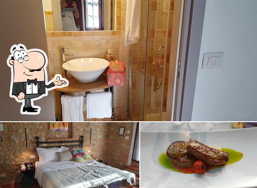 La interni e cibo del ristorante