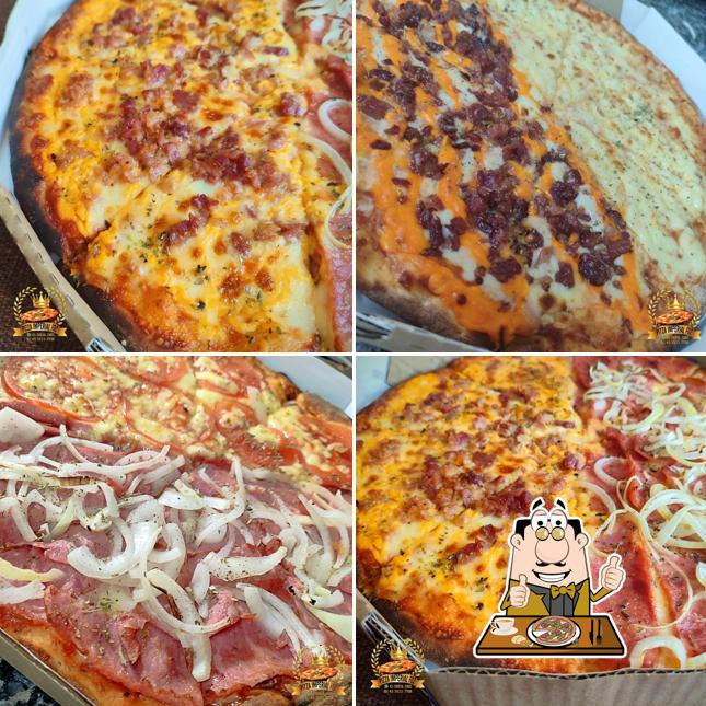 Escolha diferentes variedades de pizza