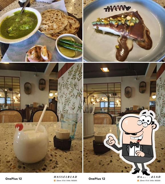 Among different things one can find interior and food at White Garden - Vegetarian Artisan Kitchen