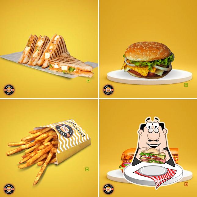 Club sandwich at Burger Headquarter, Dewas