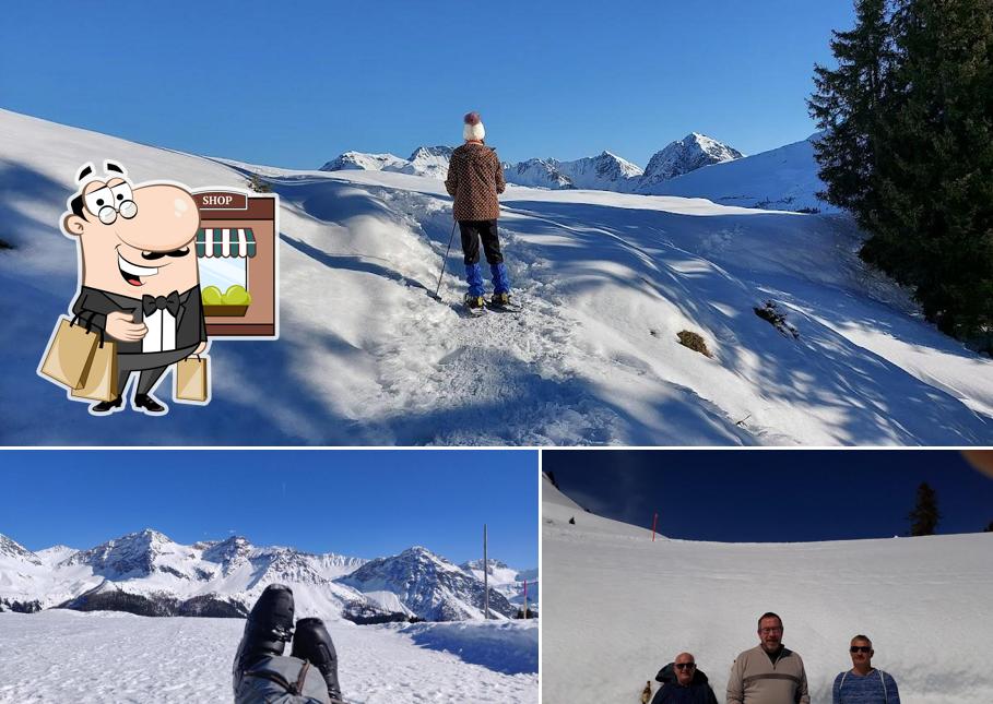 La parte esterna è una caratteristica importante di Prätschalp Beizli