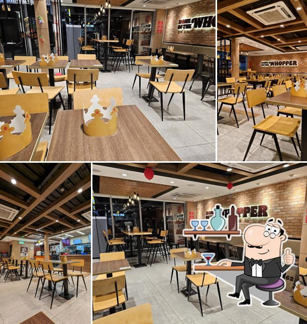 The interior of Burger King