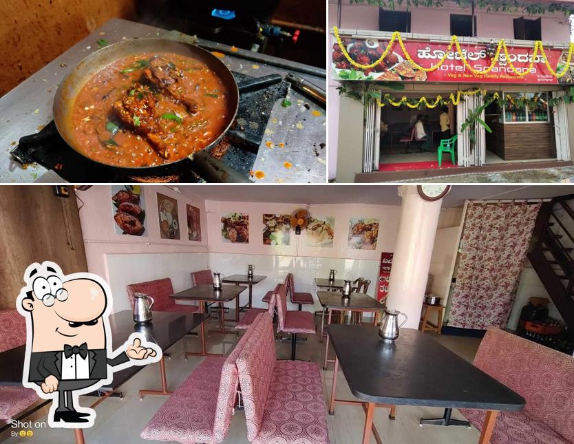 The image of Hotel spandana’s interior and food