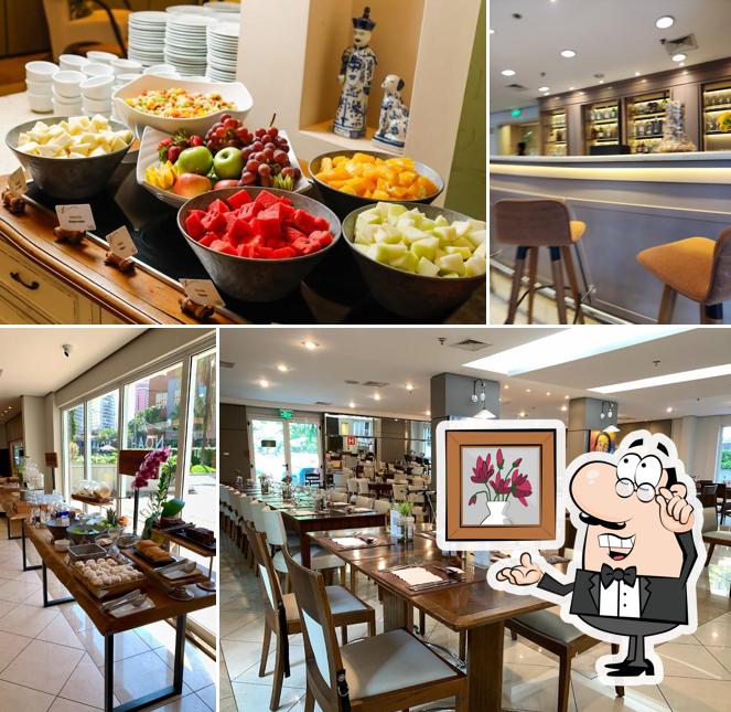 Sente em uma das mesas no Noah Gastronomia Verbo Divino