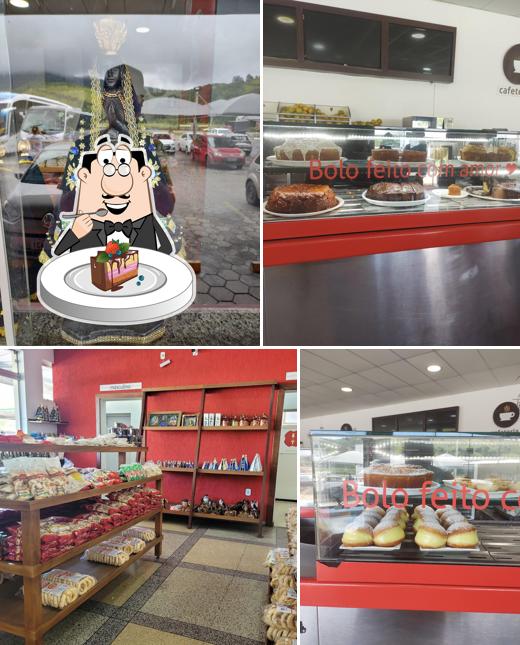 Bolo de chocolate em Restaurante Sabor & Fé