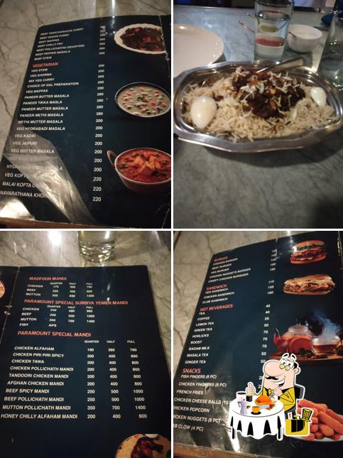 Food at Paramount Restaurant