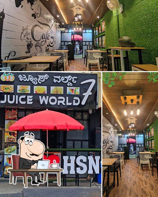 The interior of Juice world 7 Cafe