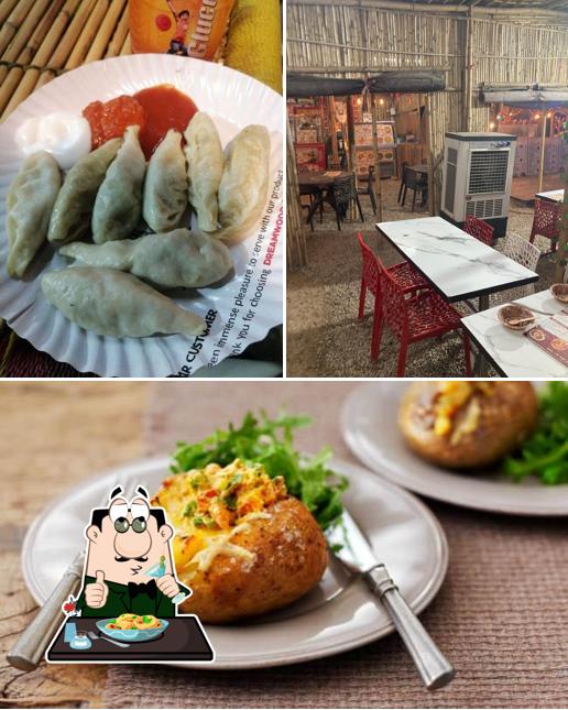 Check out the image displaying food and interior at sawariya chaat shop