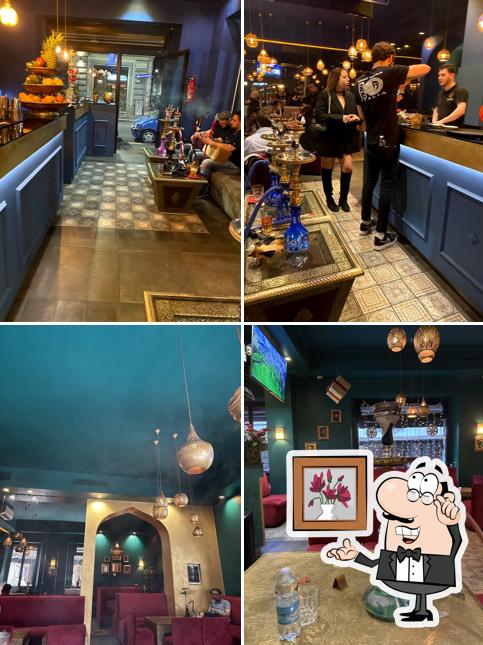 Gli interni di Sahara shisha bar