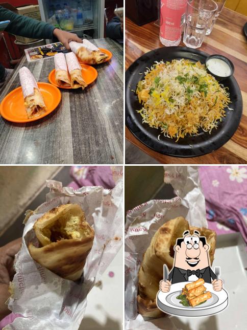 Spring rolls at Kathi junction