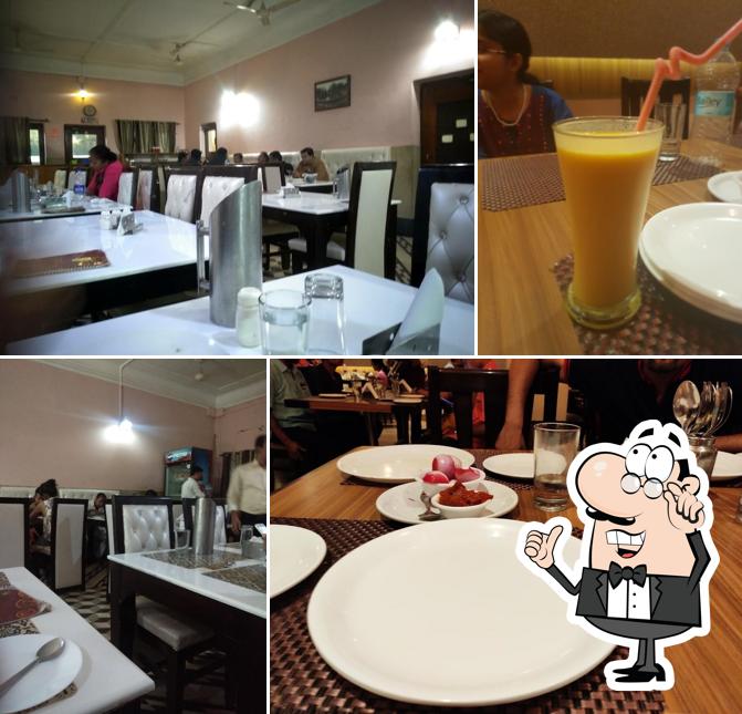 The interior of Annapoorna Restaurant