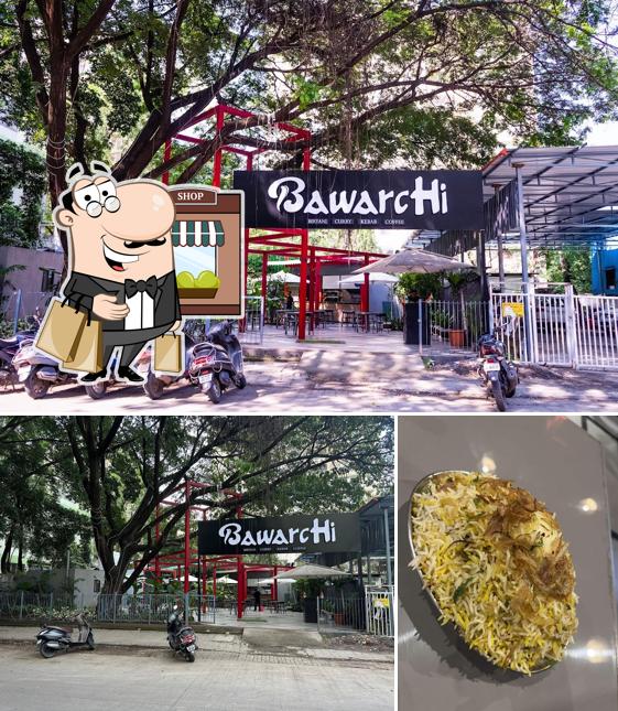 The image of exterior and food at Bawarchi Biryani