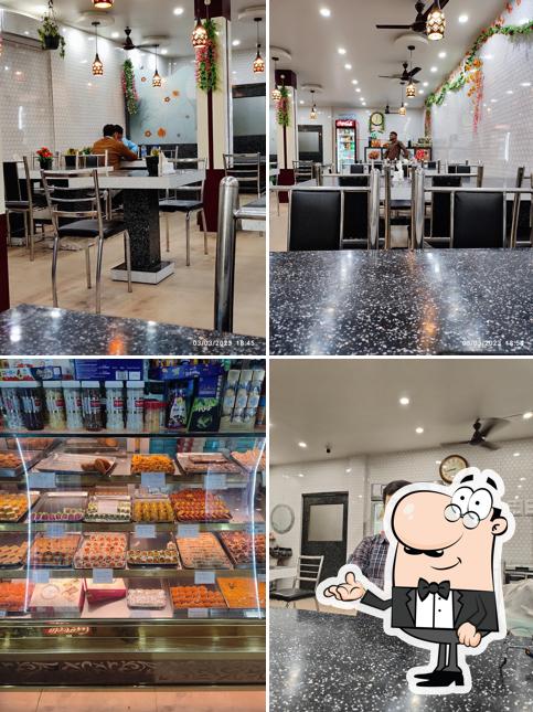 Take a seat at one of the tables at New MB's Sweets & Snacks