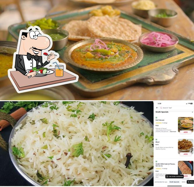 Among various things one can find food and interior at Sindhi Tadka