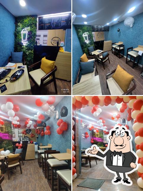 Take a seat at one of the tables at Behara’s Cafe