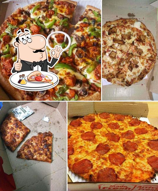 At Domino's Pizza, you can enjoy pizza