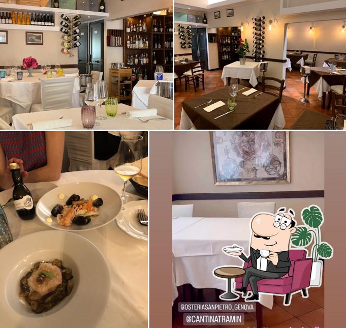 Gli interni di Osteria San Pietro (ristorante italiano )