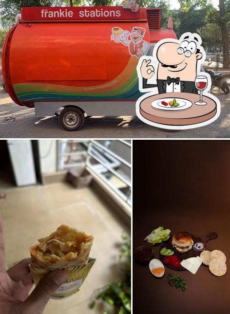 Among different things one can find food and exterior at Frankie Station