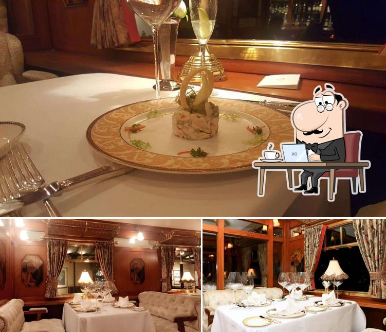 Take a seat at one of the tables at Orient Express
