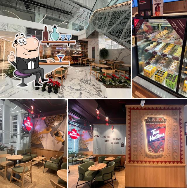 The interior of Tim Hortons India