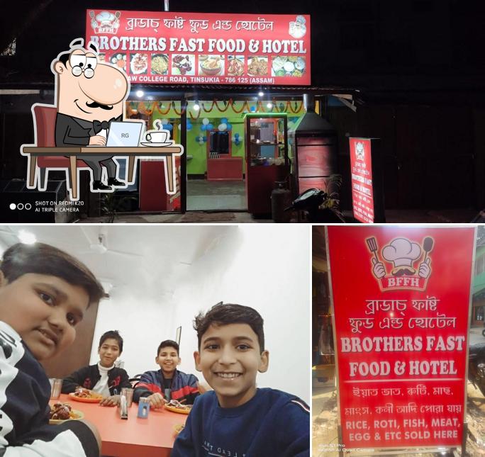 The interior of Brothers Fast Food & Hotel