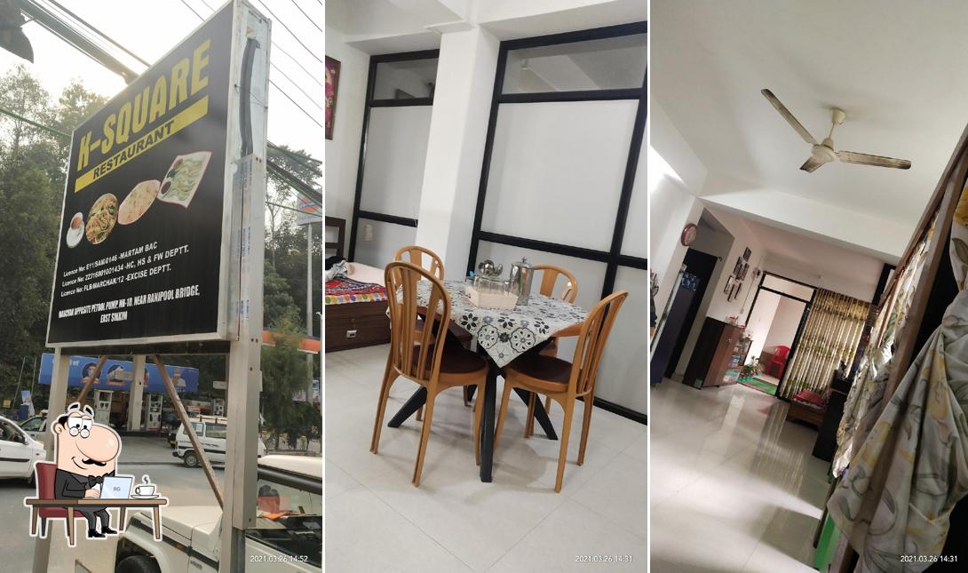 Take a seat at one of the tables at K-Square