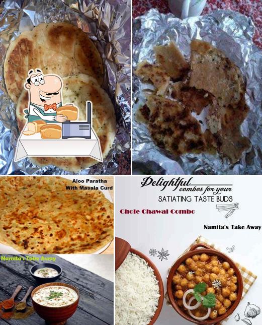 Garlic bread at Namita's Take Away