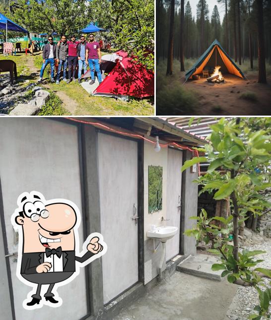 The interior of Solang Valley Camp