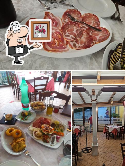 Questa è la foto che raffigura la interni e cibo di Trattoria La Bellavista Falerna