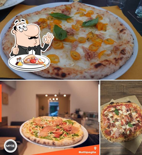 A Pizzeria Rosticceria Motiè, puoi ordinare una bella pizza