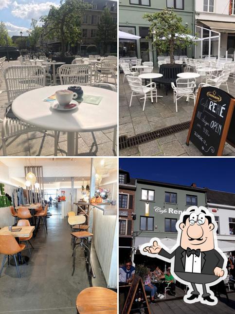 Installez-vous à l'une des tables de Café René