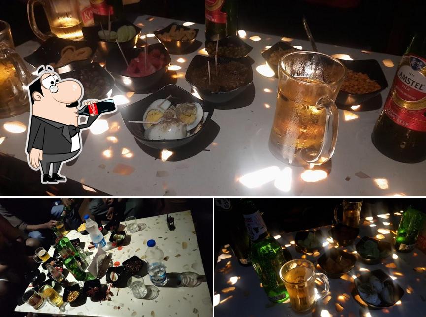 The picture of drink and food at Classy Bar