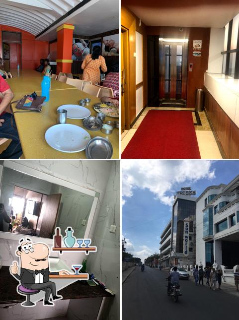 Take a seat at one of the tables at Tri Sea Restaurant